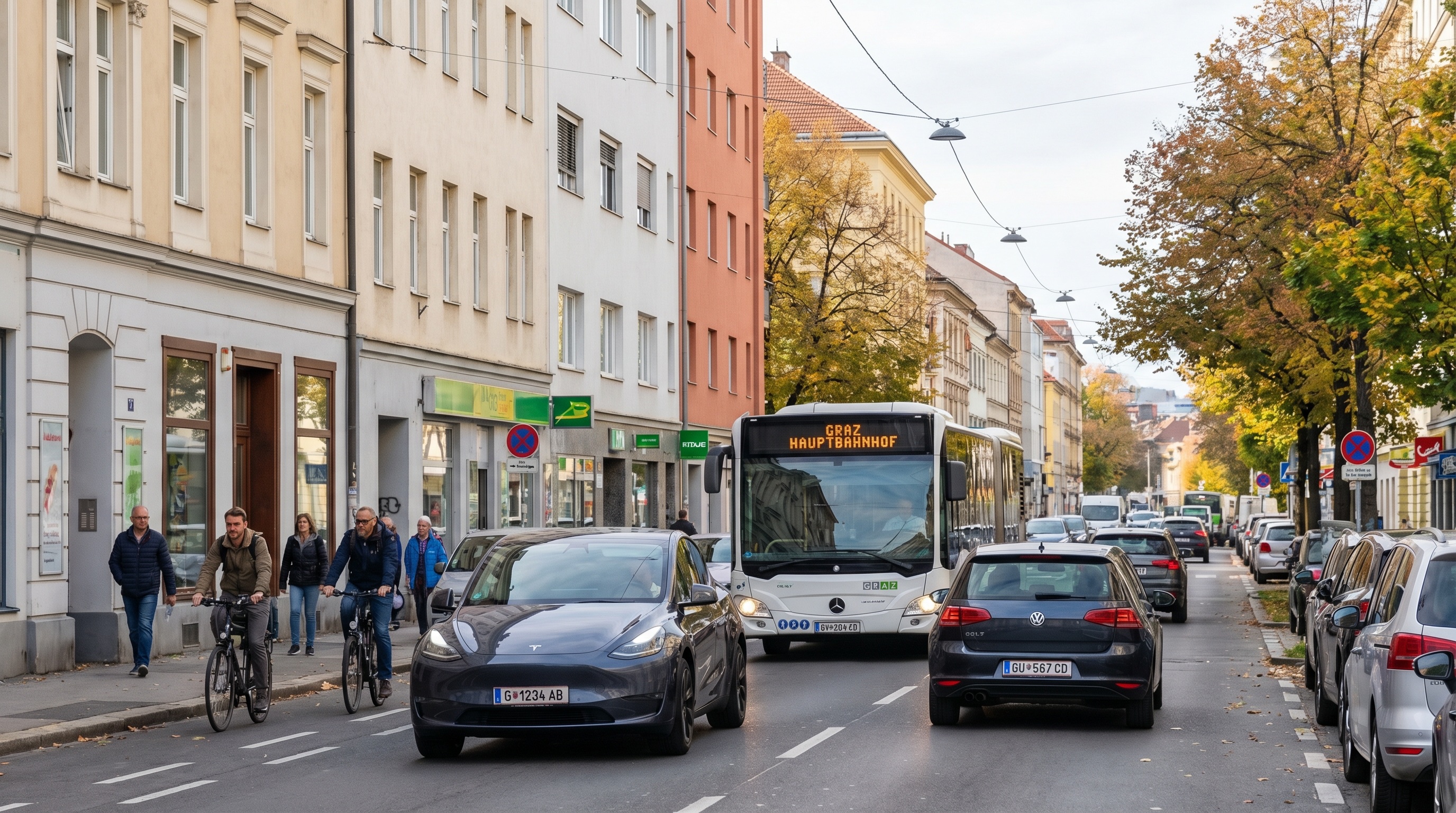 Die 17 Bezirke von Graz